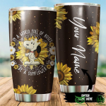 New Design Snoopy Floral Brown Stainless Steel Tumbler New Design Snoopy Floral Brown Stainless Steel Tumbler
