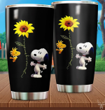 Adorable Snoopy And Woodstock Sunflower Stainless Steel Tumbler Adorable Snoopy And Woodstock Sunflower Stainless Steel Tumbler