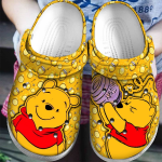 Lovely Winnie The Pooh Cartoon Yellow Clogs For Kids & Adults Lovely Winnie The Pooh Cartoon Yellow Clogs For Kids & Adults