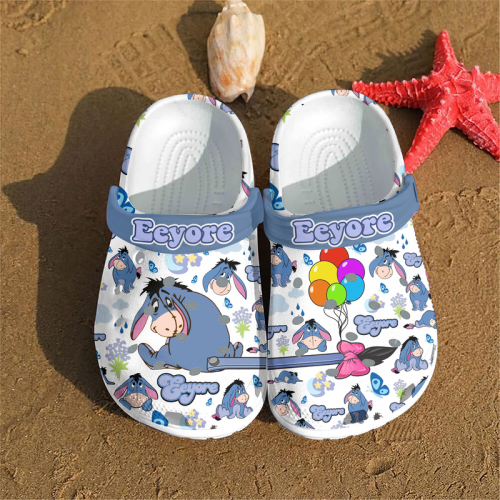 Limited Edition Winnie The Pooh Eeyore Donkey Cartoon Clogs