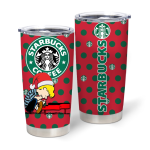 Colorful Design Peanuts Snoopy Starbucks Coffee Red Stainless Steel Tumbler, 20oz Colorful Design Peanuts Snoopy Starbucks Coffee Red Stainless Steel Tumbler, 20oz