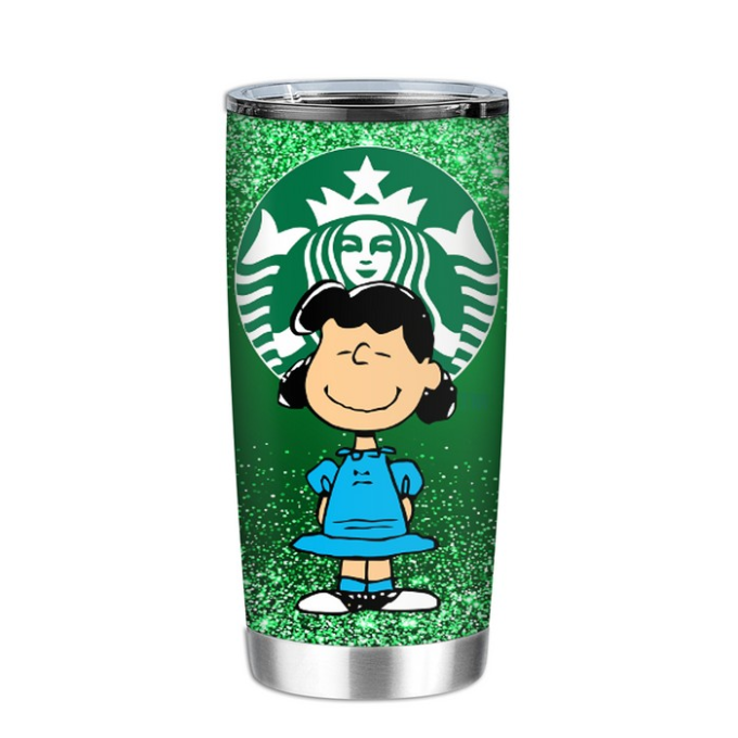 Lucy van Pelt Peanuts Snoopy Green Stainless Steel Tumbler