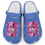 Hello Kitty Pink Stripes Periwinkle Clogs For Kids And Adults