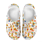 Water-proof Winnie The Pooh White High-sole Clogs Water-proof Winnie The Pooh White High-sole Clogs