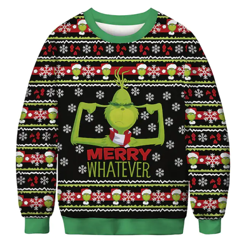 Spice Up Your Christmas with Grinches Costume: Men s & Women s Ugly Sweater for Costume Parties