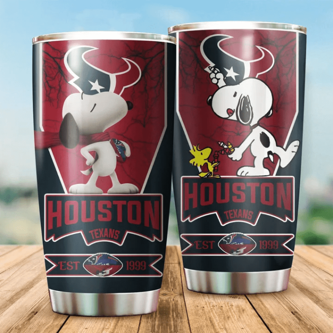 Snoopy And Woodstocks Houston Texans – Stainless Steel Tumbler Snoopy And Woodstocks Houston Texans – Stainless Steel Tumbler