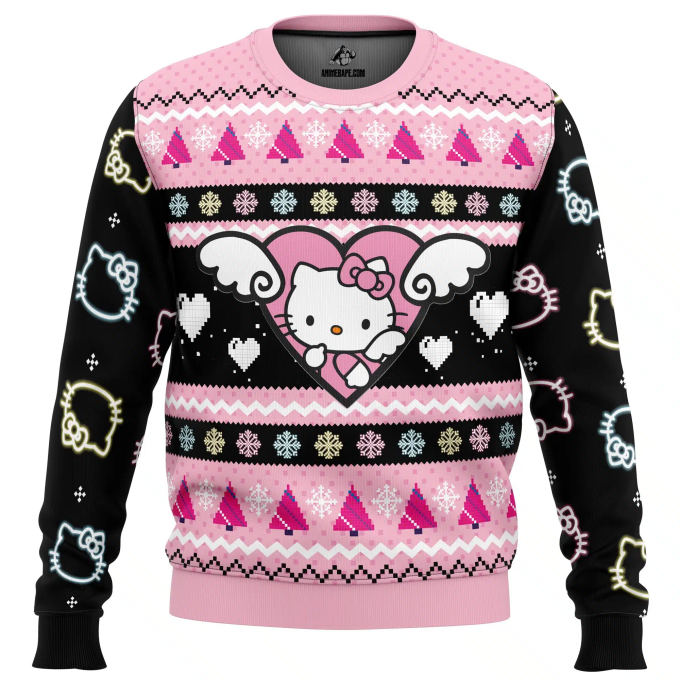 Nysekai “Hello Kitty Ugly” Christmas Sweater – Gift for Men Women Nysekai “Hello Kitty Ugly” Christmas Sweater – Gift for Men Women
