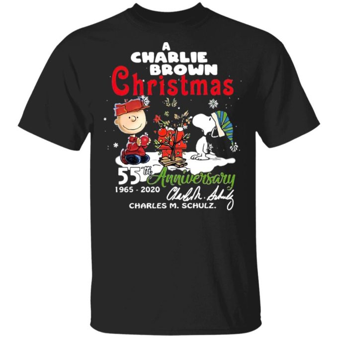 Celebrate 55th Anniversary of A Charlie Brown Christmas with Charles M Schulz Snoopy Shirt – Limited Edition