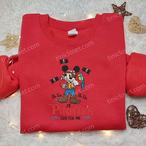 Pirate s Life Mickey Embroidered Shirt – Disney Characters Best Gift Ideas