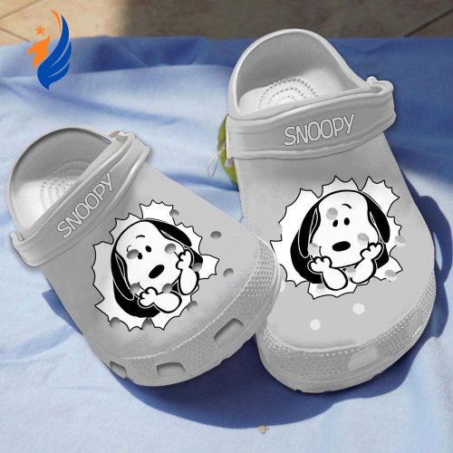 Adorable Clogs Snoopy  Grey Clogs For Kids And Adults Adorable Clogs Snoopy  Grey Clogs For Kids And Adults