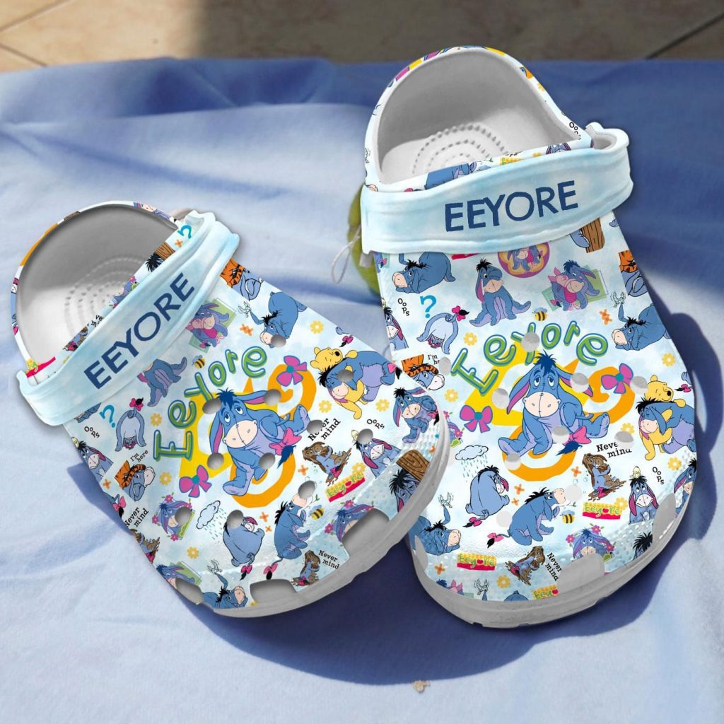 Adorable EEYORE Winnie The Pooh Cartoon Clogs For Kids And Adults Adorable EEYORE Winnie The Pooh Cartoon Clogs For Kids And Adults