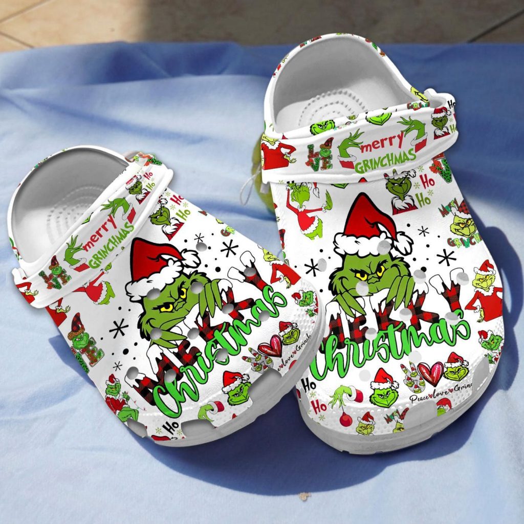 Adorable Grinch Merry Christmas Clogs, Water-proof And Lightweight Clogs For Kids And Adults Adorable Grinch Merry Christmas Clogs, Water-proof And Lightweight Clogs For Kids And Adults