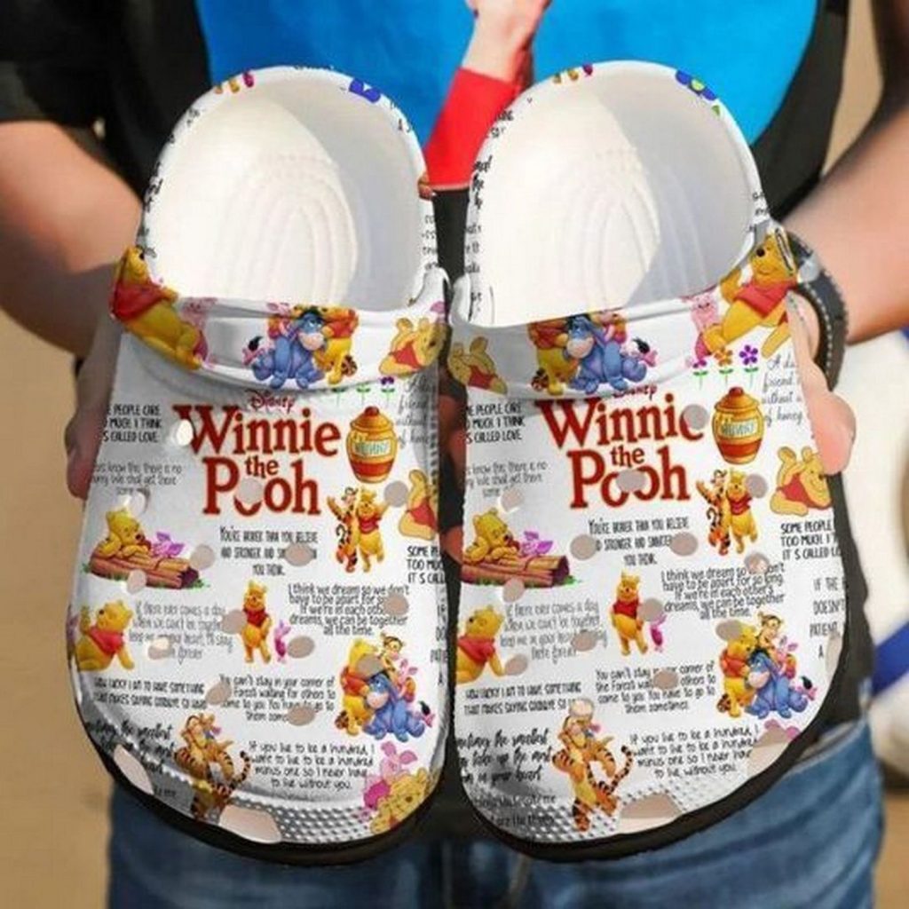Adorable Winnie The Pooh And Friends White Clogs For Kids And Adutls Adorable Winnie The Pooh And Friends White Clogs For Kids And Adutls