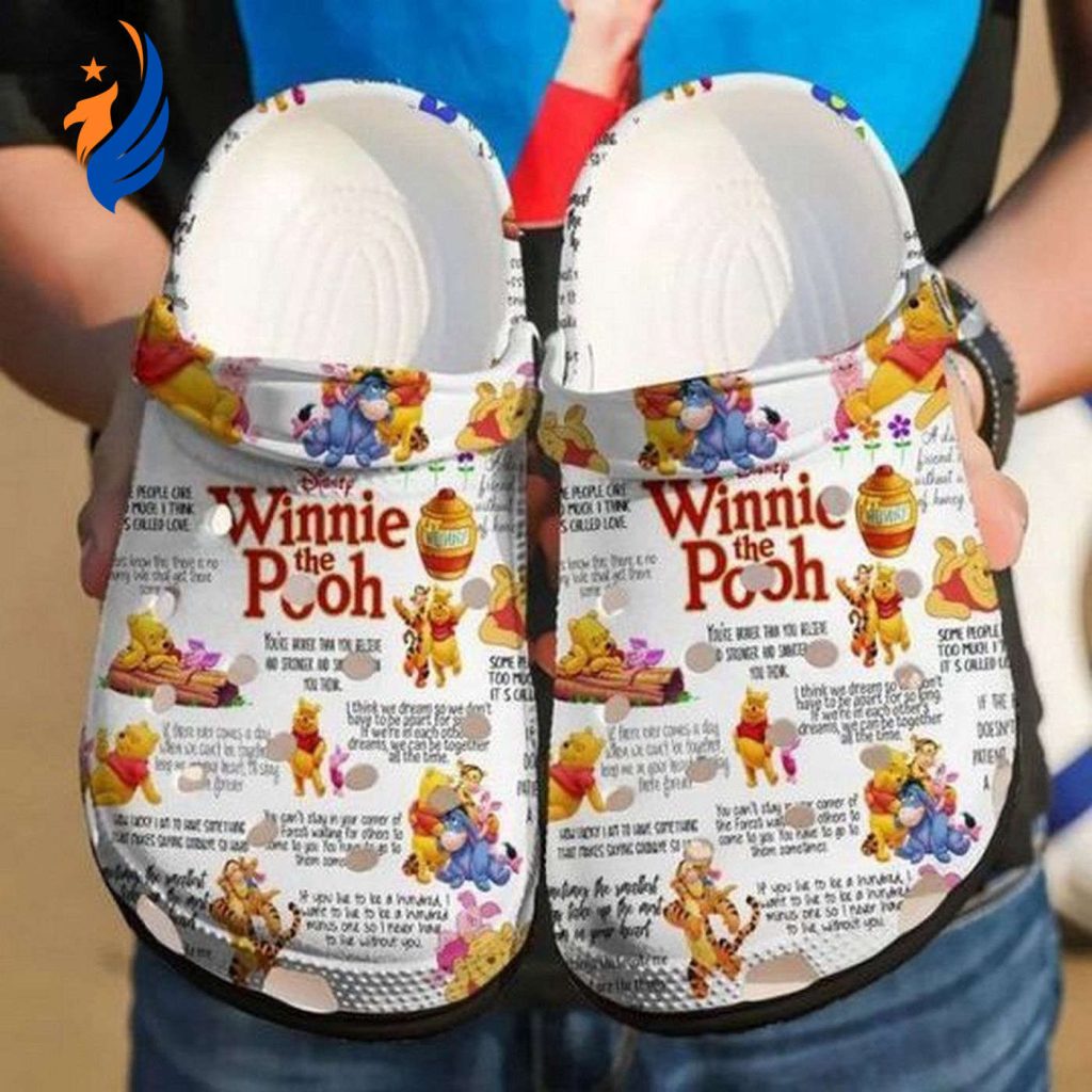 Adorable Winnie The Pooh And Friends White Clogs For Kids And Adutls Adorable Winnie The Pooh And Friends White Clogs For Kids And Adutls