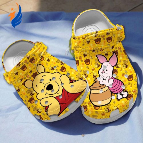 Adorable Winnie The Pooh And Piglet Clogs, Water-proof And Lightweight Clogs For Kids And Adults