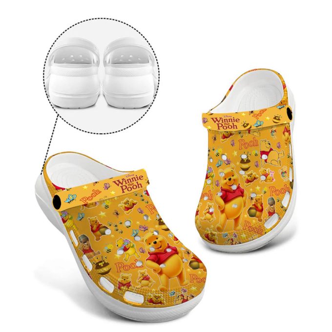 Adorable Winnie The Pooh Cartoon High-sole Clogs