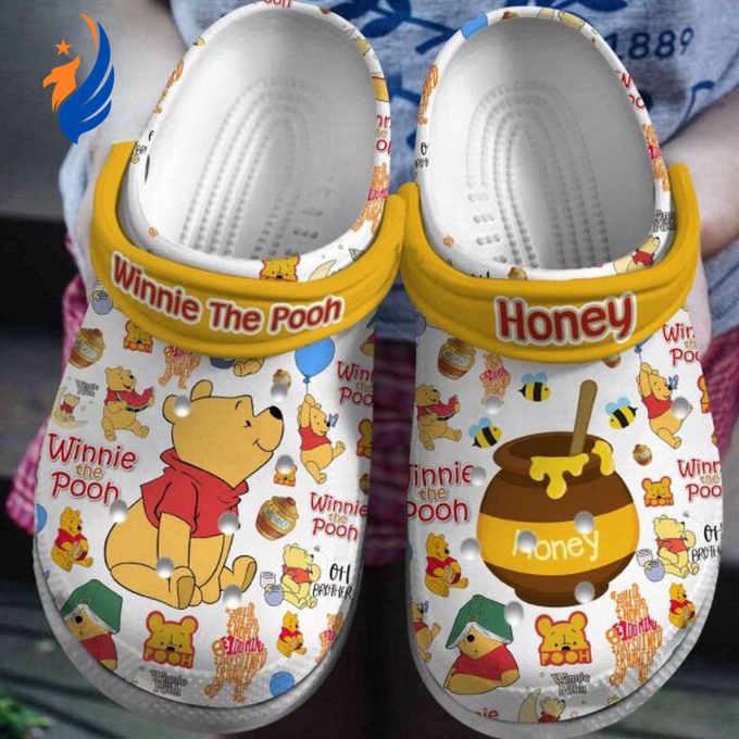 Adorable Winnie The Pooh Loves Honey Cartoon Clogs For Kids And Adults Adorable Winnie The Pooh Loves Honey Cartoon Clogs For Kids And Adults