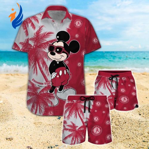 Alabama Crimson Tide & Mickey Mouse Hawaiian Shirt: Show Your Team Spirit with This Unique and Stylish Apparel
