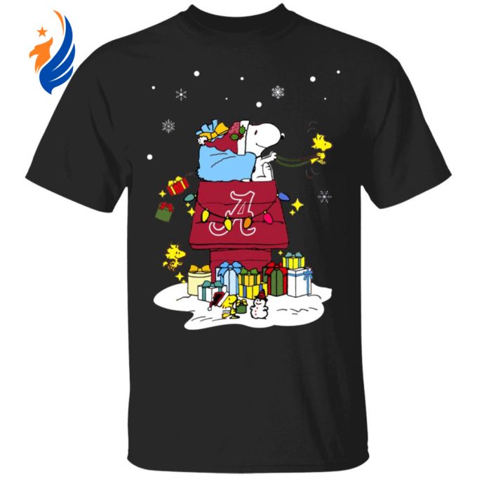 Get Festive with Alabama Crimson Tide Santa Snoopy Christmas Shirt – Perfect Holiday Gift!