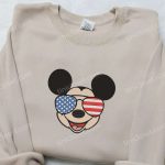Show off your patriotic pride with America Glasses x Mickey Embroidered Shirt – the best Disney patriotic shirt! Show off your patriotic pride with America Glasses x Mickey Embroidered Shirt – the best Disney patriotic shirt!