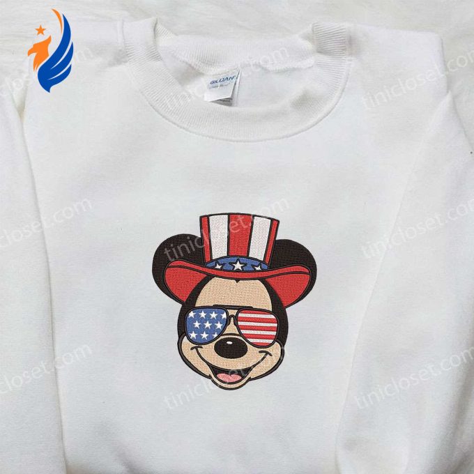 Show Your Patriotism with America Mickey Embroidered Shirt – Best Disney Patriotic Shirts Show Your Patriotism with America Mickey Embroidered Shirt – Best Disney Patriotic Shirts