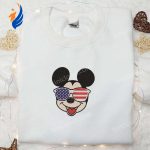 America Mickey Mouse Embroidered Shirt: Disney Patriotic Shirts with Glasses – Best Quality! America Mickey Mouse Embroidered Shirt: Disney Patriotic Shirts with Glasses – Best Quality!