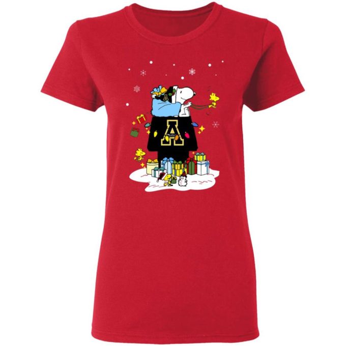Get Festive with Appalachian State Mountaineers Santa Snoopy Christmas Shirt Get Festive with Appalachian State Mountaineers Santa Snoopy Christmas Shirt