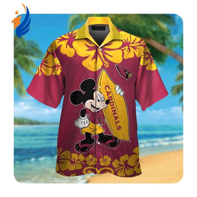 Arizona Cardinals and Mickey Mouse Hawaiian Shirt – Stylish Summer Button Up for Men and Women Arizona Cardinals and Mickey Mouse Hawaiian Shirt – Stylish Summer Button Up for Men and Women