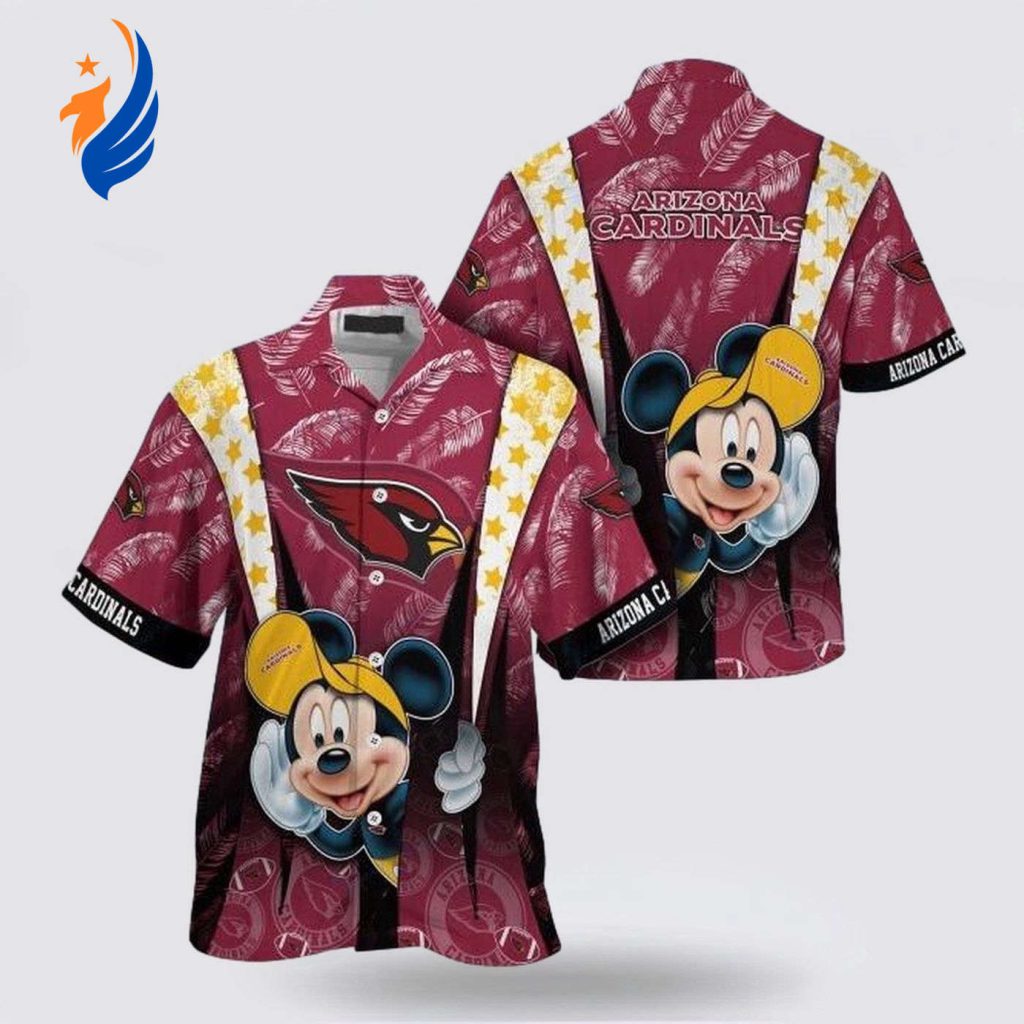 Arizona Cardinals NFL Mickey Mouse Hawaiian Shirt – Perfect for Fans! Arizona Cardinals NFL Mickey Mouse Hawaiian Shirt – Perfect for Fans!
