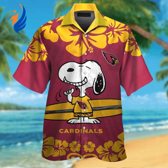 Arizona Cardinals & Snoopy Hawaiian Shirt: Stylish NFL Fanwear with a Fun Twist Arizona Cardinals & Snoopy Hawaiian Shirt: Stylish NFL Fanwear with a Fun Twist