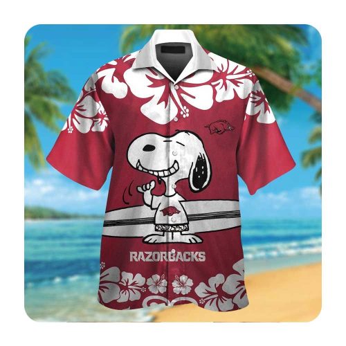 Stylish Arkansas Razorbacks and Snoopy Hawaii Shirt: Perfect Summer Button Up for Men and Women Stylish Arkansas Razorbacks and Snoopy Hawaii Shirt: Perfect Summer Button Up for Men and Women