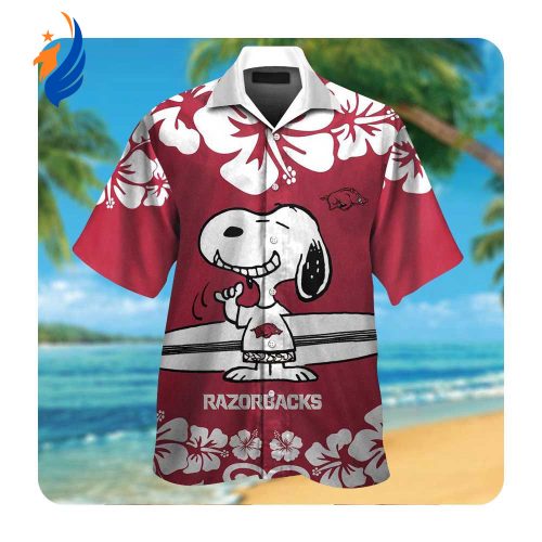 Stylish Arkansas Razorbacks and Snoopy Hawaii Shirt: Perfect Summer Button Up for Men and Women Stylish Arkansas Razorbacks and Snoopy Hawaii Shirt: Perfect Summer Button Up for Men and Women