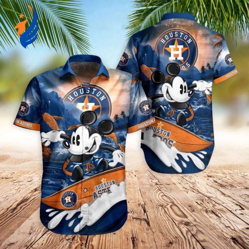 Get in the Spirit with Astros Hawaiian Shirt – Houston Astros Mickey Surfing Design