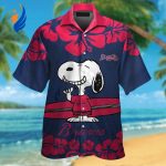 Atlanta Braves Snoopy Hawaiian Shirt Set – Short Sleeve Button Up for Men Women & Kids