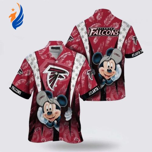 Get Game-Ready with Atlanta Falcons NFL Mickey Mouse Hawaiian Shirt – Perfect for Fans!