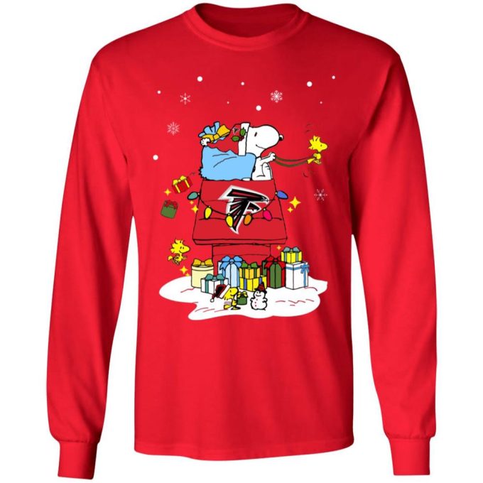 Spread Holiday Cheer with Atlanta Falcons Santa Snoopy Merry Christmas Shirt