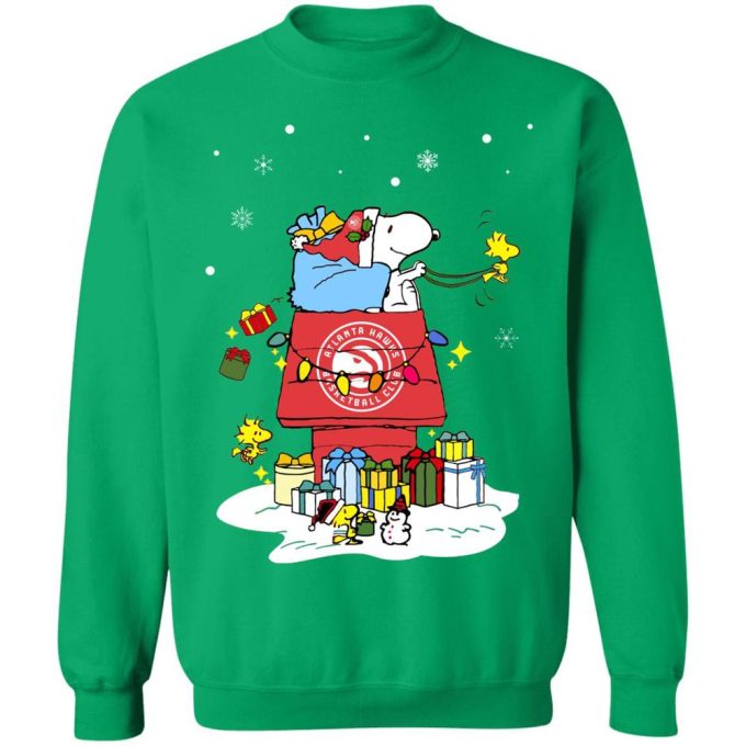 Spread Christmas cheer with Atlanta Hawks Santa Snoopy Shirt – Merry Christmas Gift