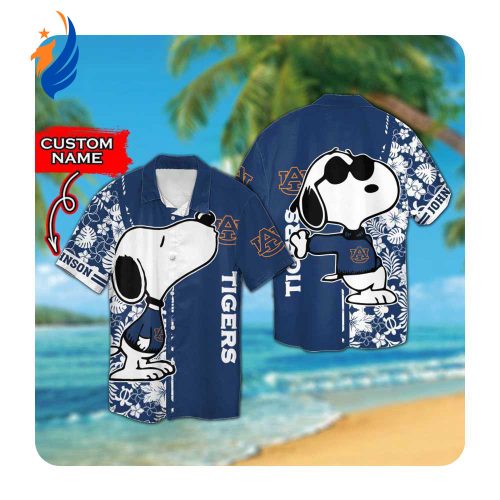 Auburn Tigers and Snoopy Custom Name Hawaiian Shirt – Stylish Summer Button Up for Men & Women Auburn Tigers and Snoopy Custom Name Hawaiian Shirt – Stylish Summer Button Up for Men & Women