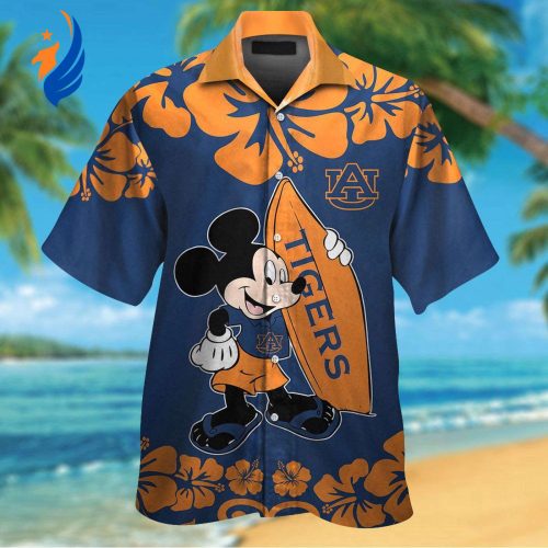 Auburn Tigers & Mickey Mouse Hawaiian Shirt #2 – Stylish Fanwear for Disney and College Sports Lovers