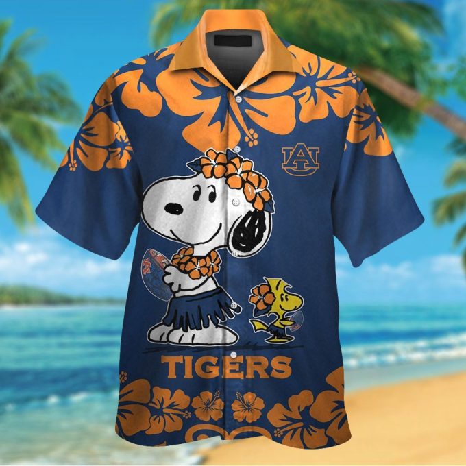 Shop Auburn Tigers & Snoopy Hawaiian Shirt – Perfect Fan Gear for Auburn Fans!