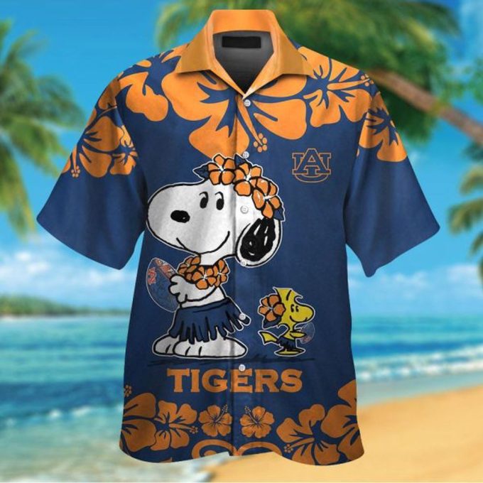 Shop Auburn Tigers & Snoopy Hawaiian Shirt – Perfect Fan Gear for Auburn Fans!
