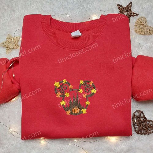 Autumn Leaf Fall Mickey Shirt Halloween Sweatshirt Disney Hoodie – Embroidered Collection