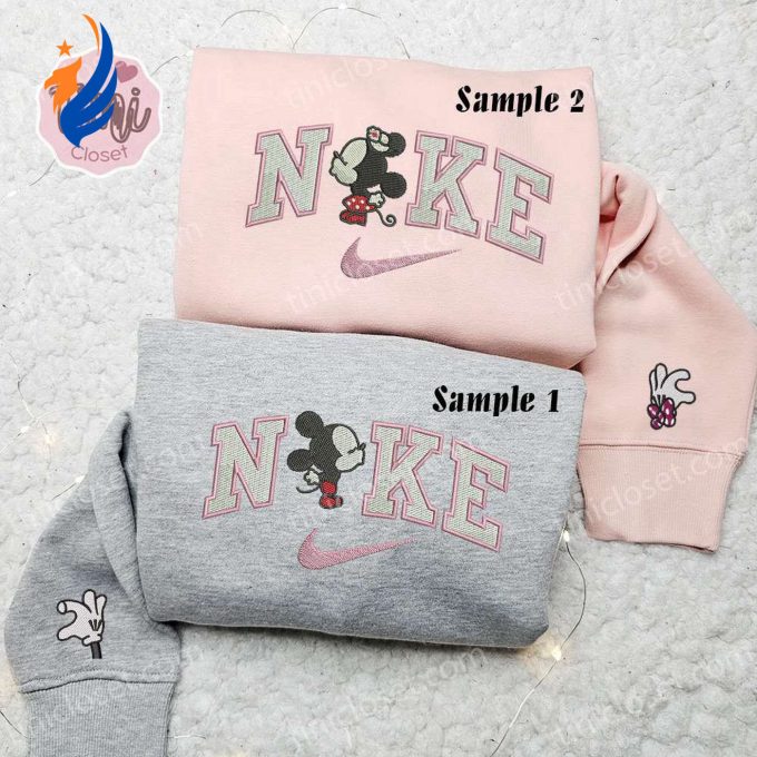 Adorable Baby Mickey & Minnie Kiss x Nike Couple Shirt + Disney Characters Hoodie & Valentine s Sweatshirt: Embroidered Delights! Adorable Baby Mickey & Minnie Kiss x Nike Couple Shirt + Disney Characters Hoodie & Valentine s Sweatshirt: Embroidered Delights!