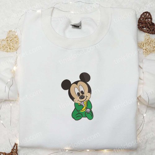 Adorable Baby Mickey Mouse Embroidered Shirt & Disney Characters Hoodie – Perfect Gift Idea for Disney Fans!