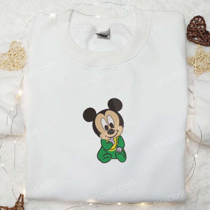 Adorable Baby Mickey Mouse Embroidered Shirt & Disney Characters Hoodie – Perfect Gift Idea for Disney Fans!