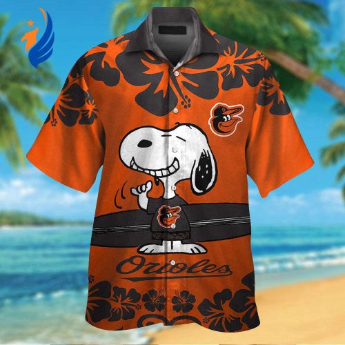 Baltimore Orioles & Snoopy Hawaiian Shirt: Show Your Team Spirit with this Stylish Collaboration! Baltimore Orioles & Snoopy Hawaiian Shirt: Show Your Team Spirit with this Stylish Collaboration!