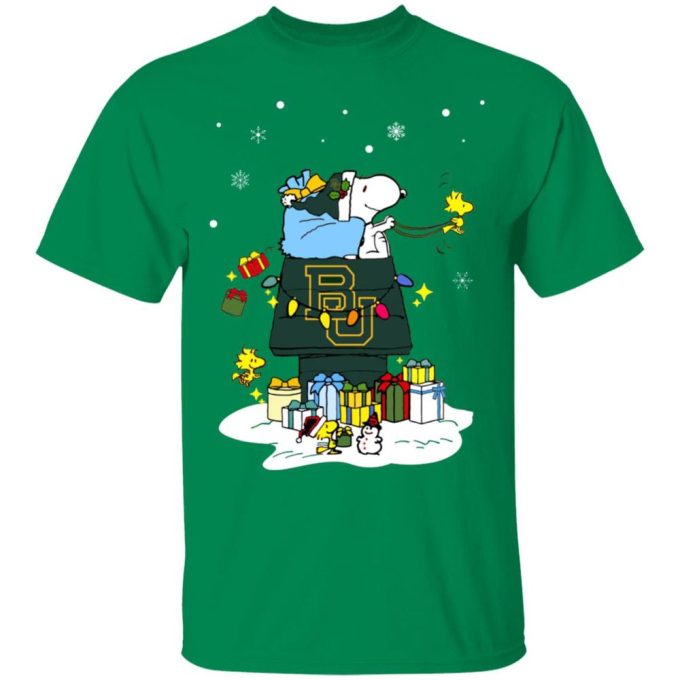 Baylor Bears Santa Snoopy Shirt: Spread Holiday Joy with Merry Christmas Wishes!