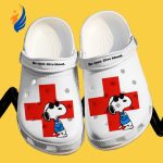 Be Cool. Give Blood Peanut Snoopy Classic White Clogs For Kids And Adults