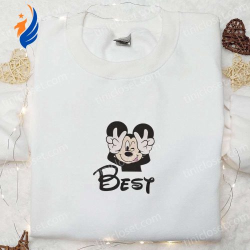 Best Friend Mickey Embroidered T-shirt: Disney Characters Gift Idea