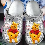 Black And White Comic Winnie The Pooh Clogs For Kids And Adutls